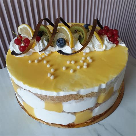 Citromos mascarpone torta szelet