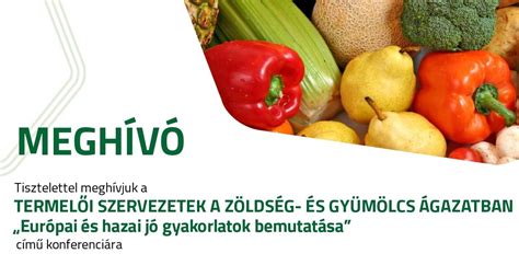 Zöldség-gyümölcs termelői szervezetek működése