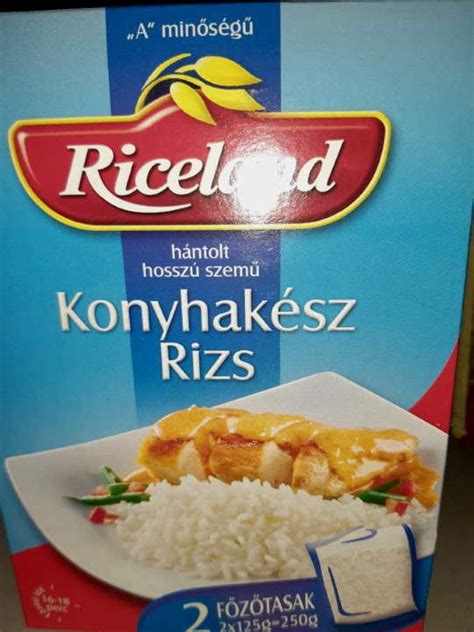 Zacskós rizs csomagoláson