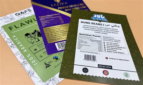 Élelmiszeripari termékcímke mintája