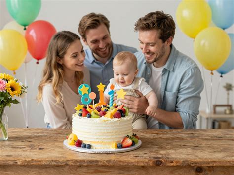 baba első szülinapi torta ünneplés