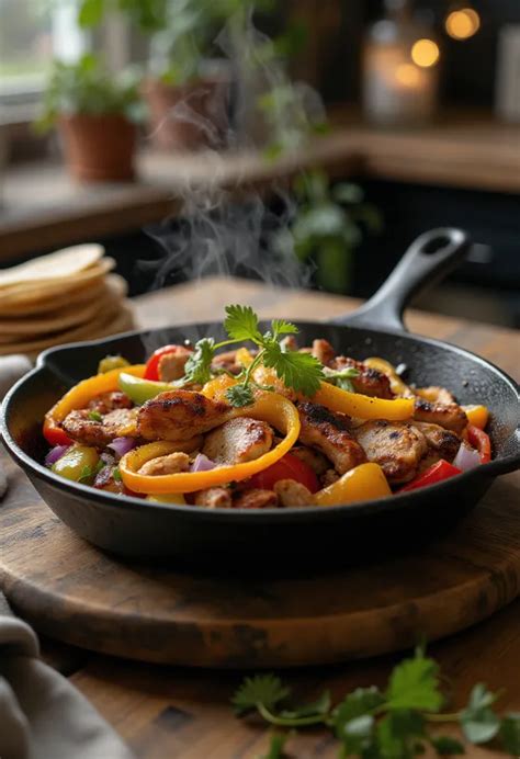 Tányérnyi kész fajitas friss zöldségekkel és tortillával