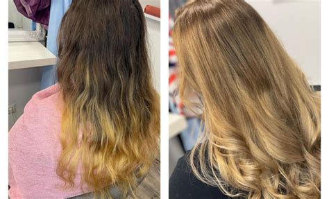 Ombre hajfestés padlizsán árnyalatokkal