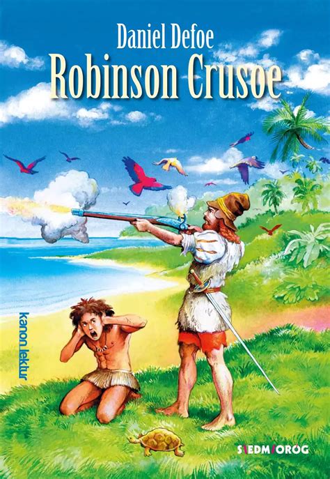 Robinson Crusoe ábrázolása a szigeten