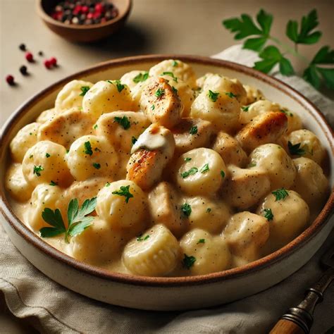 A gnocchi tálalva