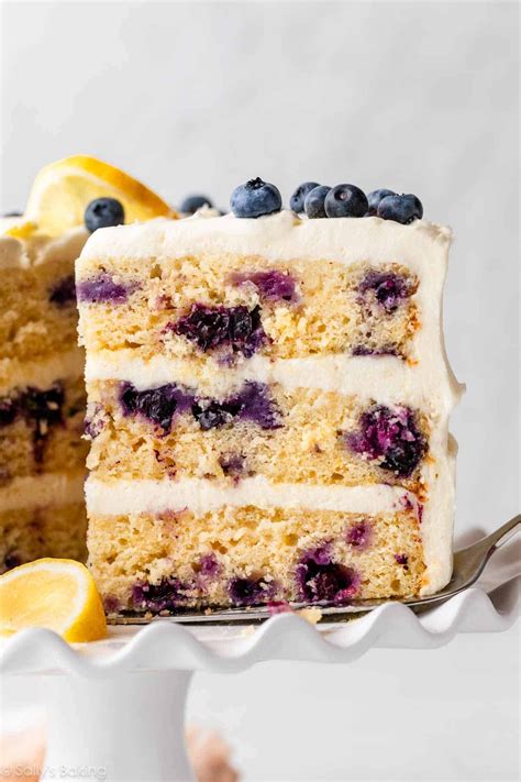 A beautifully baked blueberry vanilla mixed cake, showcasing its light and fluffy texture.
