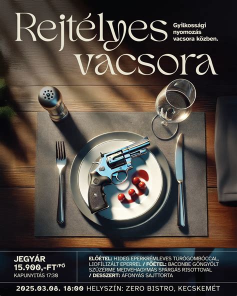 Elegáns vacsora és nyomozás illusztráció