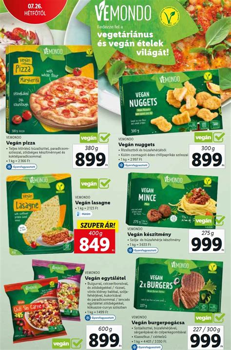 Lidl vegán termékek a polcon