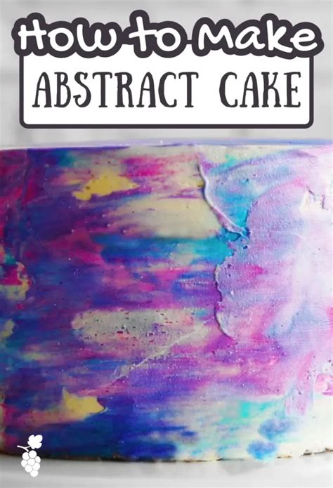 Abstract painted cake