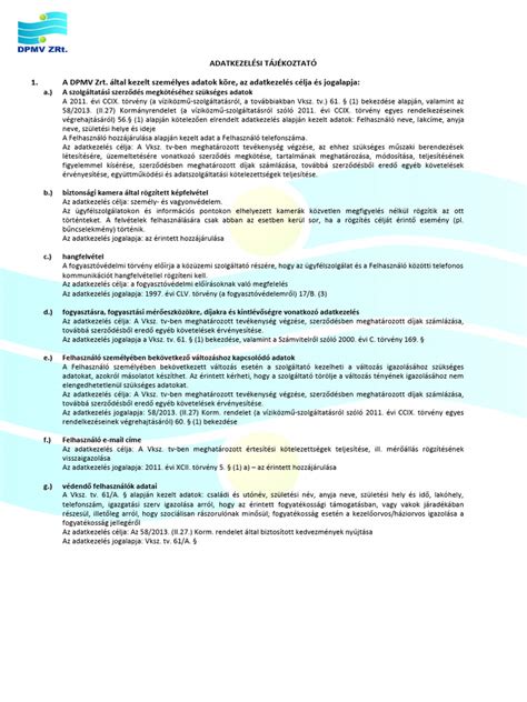 Adatkezelési tájékoztató infographic