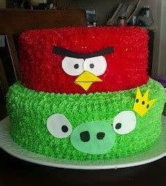 Emeletes Angry Birds torta