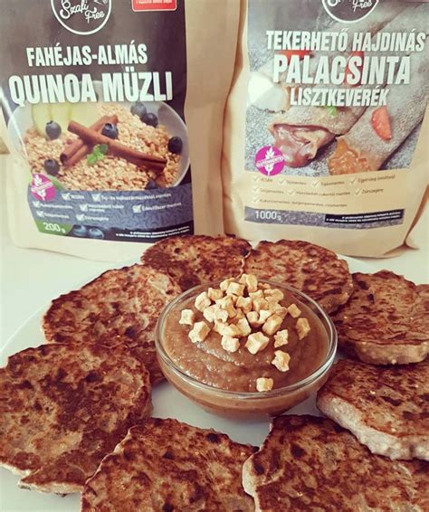 Szafi Free gluténmentes vegán fahéjas-almás quinoa müzlis tojásmentes amerikai palacsinta