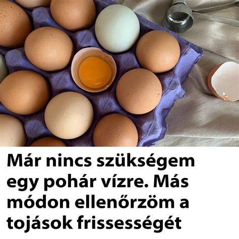 Tojás frissességének ellenőrzése vízzel