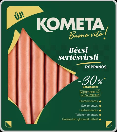 Kométa tormás virsli csomagolása
