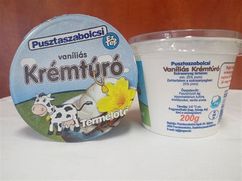 A krémtúró tápanyag-összetétele grafikonon