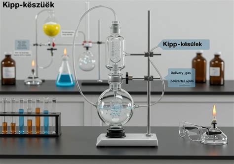 Kipp-készülék működés közben