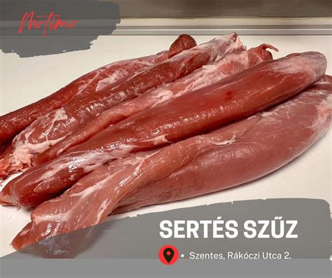 Friss sertésszűz a hűtőpultban