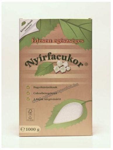 Nyírfacukor és kristálycukor szemcsék összehasonlítása