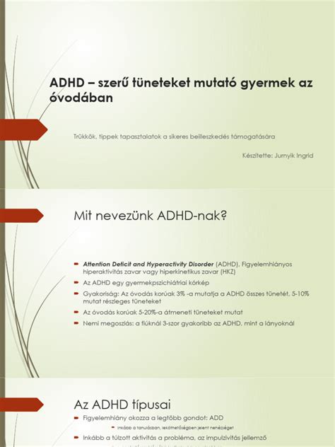 Gyermek ADHD tünetekkel