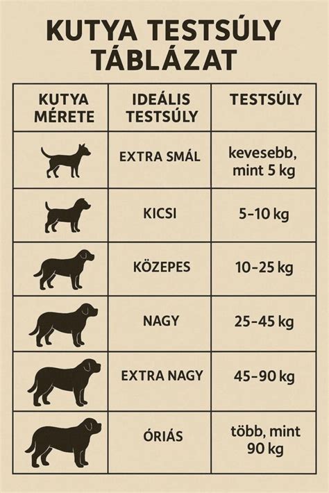 Kutya adagolási táblázat