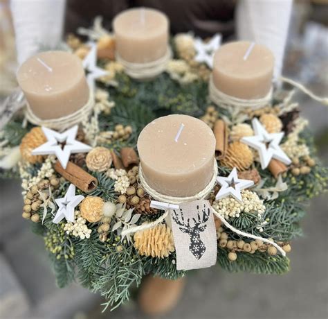 Befőttesüveg adventi koszorú helyett, teamécsessel