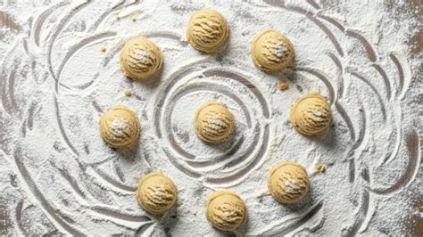 Freshly shaped gnocchi on a floured surface