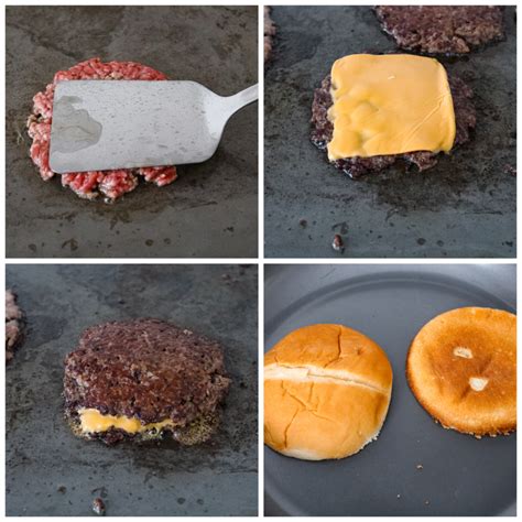 Smashed burger preparation