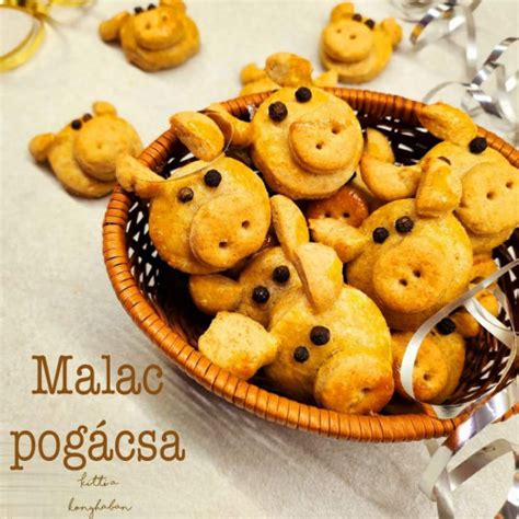 Malac pogácsák egy tálban