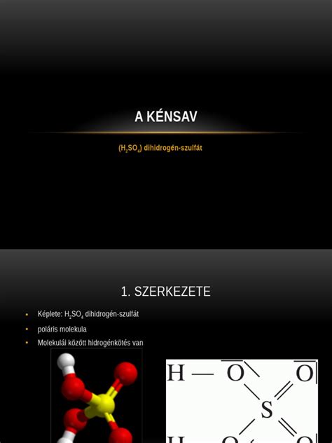 Kénsav hatása szövetekre