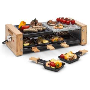 Különböző típusú raclette grillező felületek: sima és barázdált