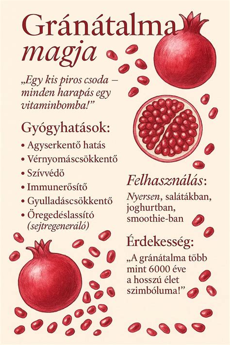 Gránátalma egészségügyi előnyei infographics