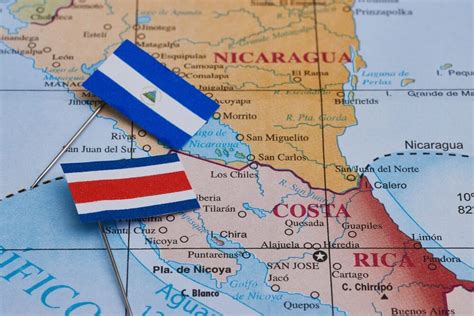 Costa Rica és Nicaragua térképe