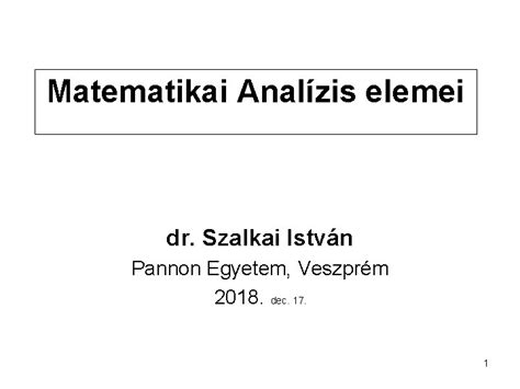 Matematikai analízis alkalmazások