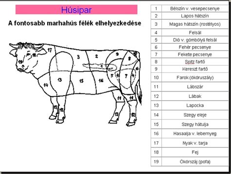 Sertésoldalas részei és vágása