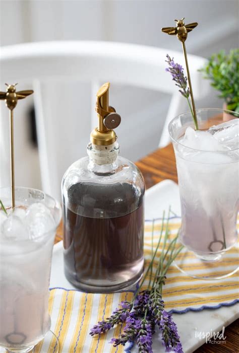 A beautifully bottled homemade lavender syrup