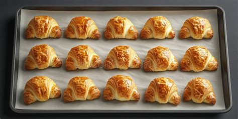 Golden brown kifli fresh out of the oven