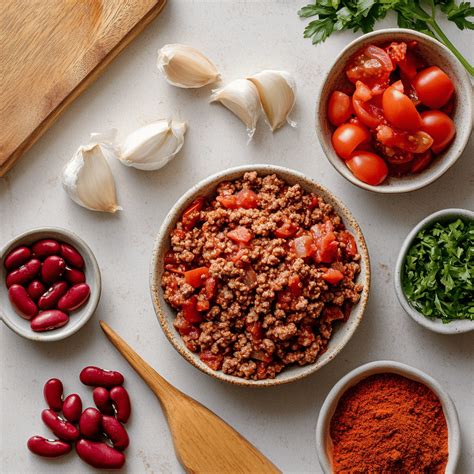 Bab és fűszerek a chilis babhoz