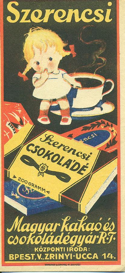 A szerencsi csokoládégyár régi plakátja