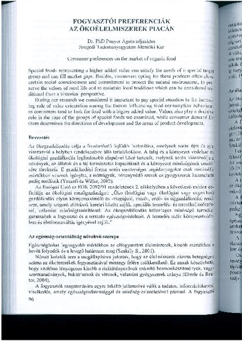 Fogyasztói preferenciák