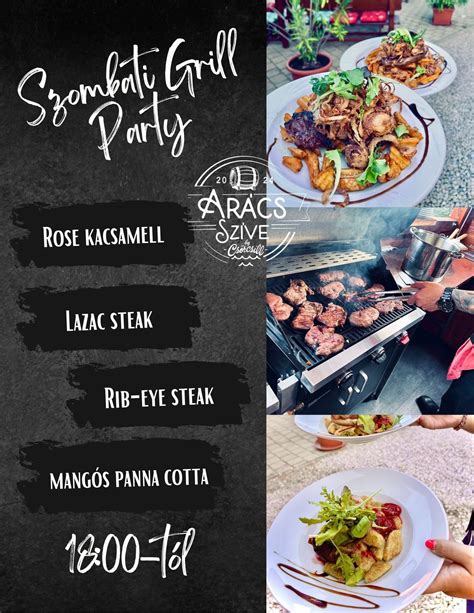 Vízparti látványkonyha grill ételekkel