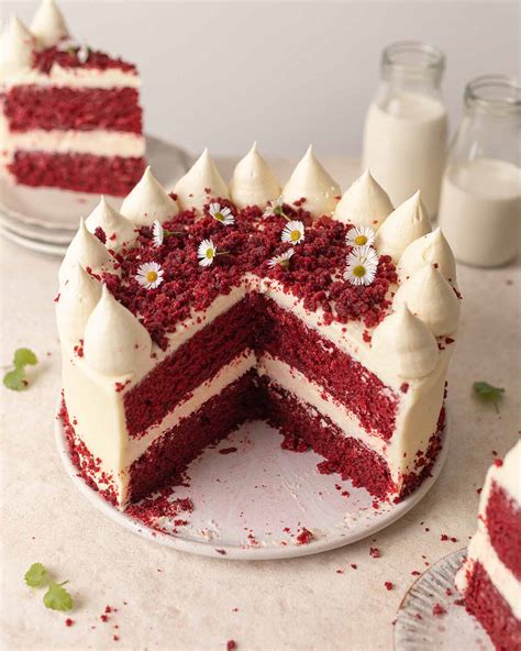 Red Velvet sütemény szelet