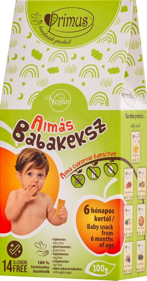 Primus GM Babakeksz Almás 100g termék csomagolása