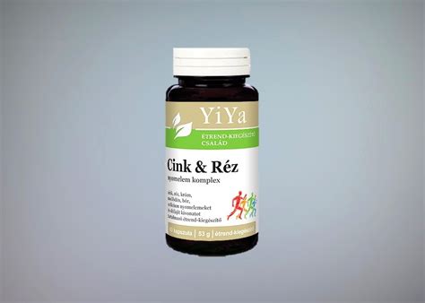 Tápanyagtáblázat: vas-, réz-, cink- és D-vitamin tartalom