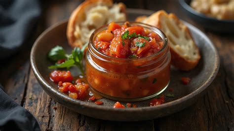 paradicsom chutney tálban