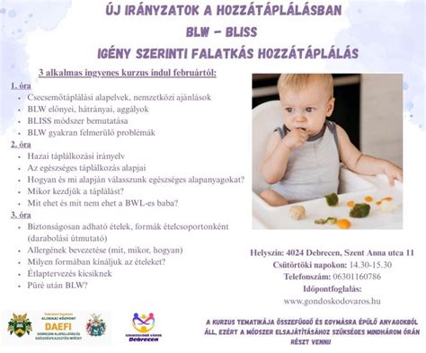 Csecsemőtáplálási ajánlások infografika