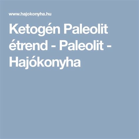 Paleolit és ketogén étrendet összehasonlító diagram