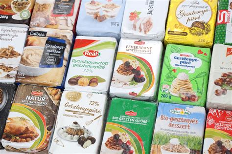gesztenyemassza és szilva alapanyagok