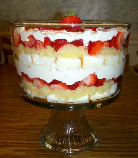 Trifle in a glass bowl