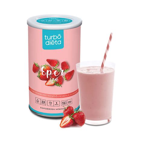 Turbó Diéta epres turmixpor csomagolása