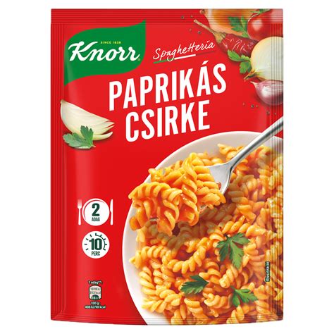 Knorr tészta paprikás csirkés szószban csomagolás